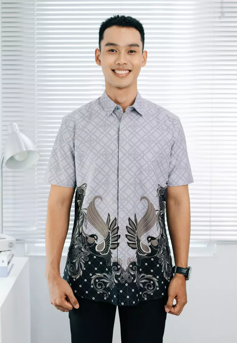 My Aksa Batik Pria Kemeja Pendek Braiano Brittia