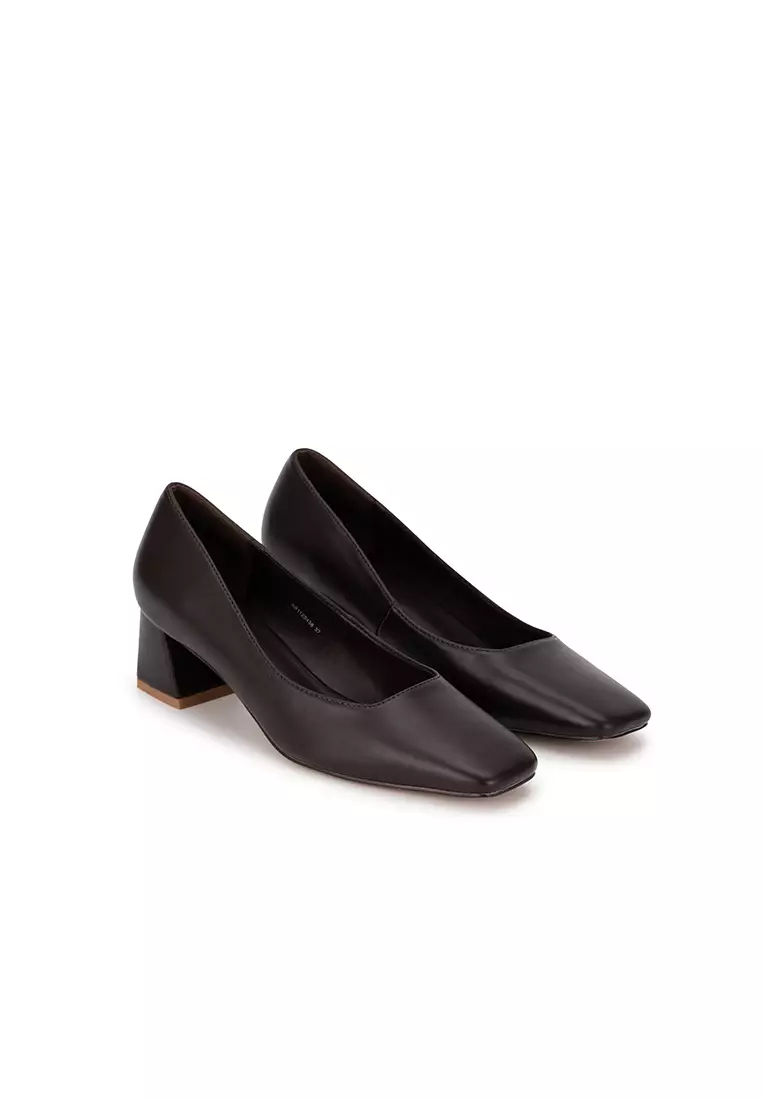 SQUARE TOE CHUNKY HEEL PUMP 方頭粗跟鞋