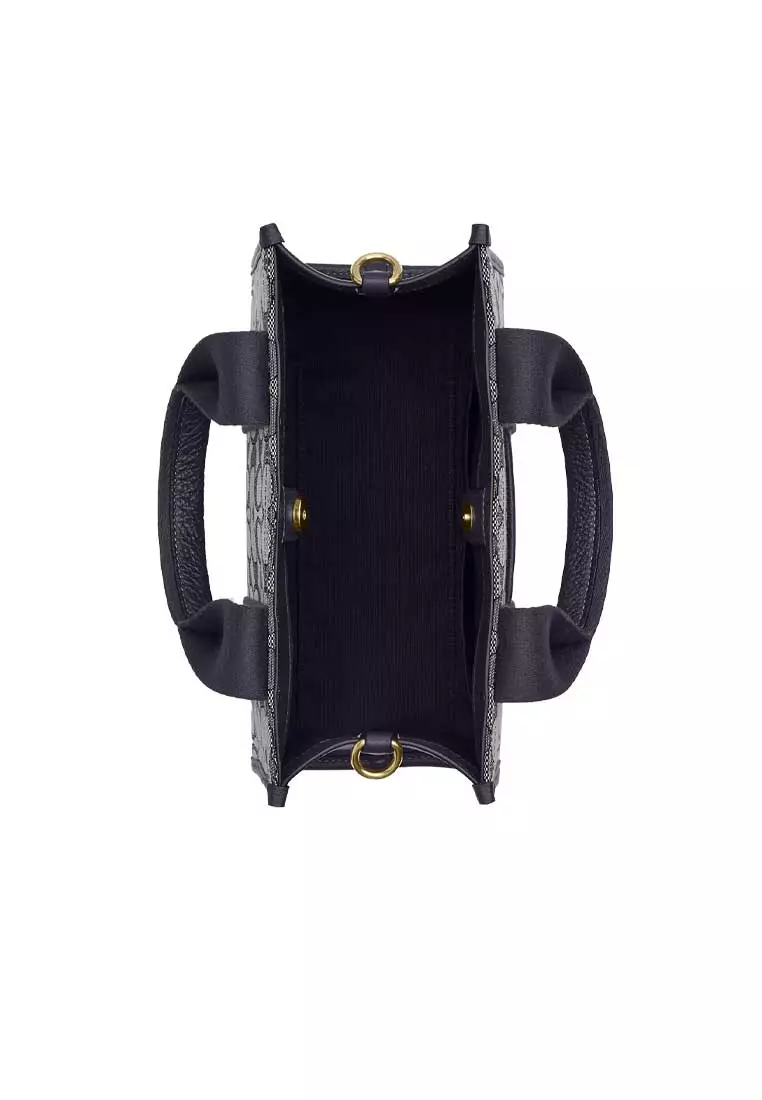 Smith Tote Bag 24 In Signature Jacquard Navy/Midnight Navy CAR78