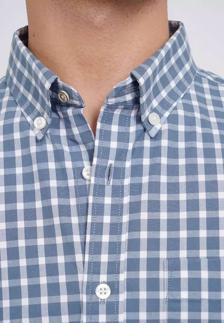 Regular Fit Short Sleeve Checks Shirt