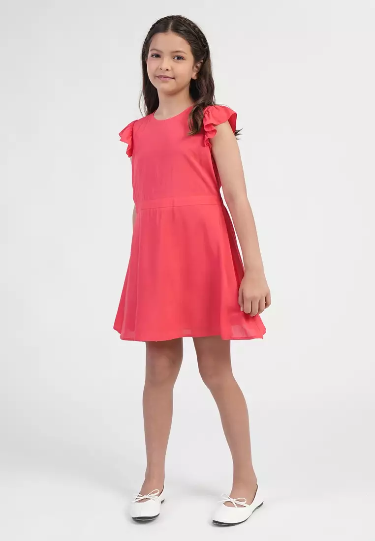 Treehouse Girls Bella Ruffle-Sleeve Girl's Dress