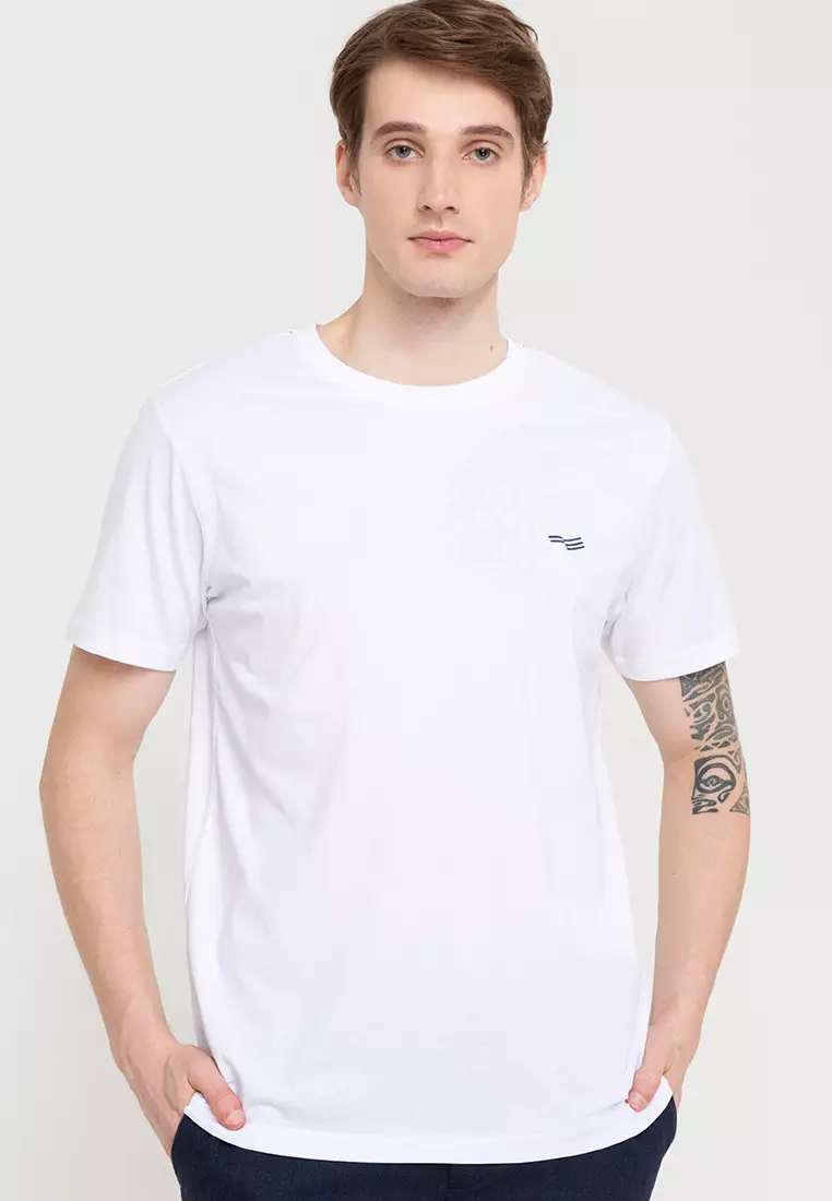 Round Neck Knit Pea T-Shirt