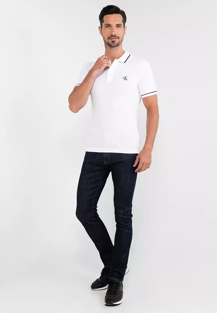 Polo shirt with black jeans hot sale