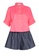 Chictees pink Abbey Polo Top & Shorts Set ED24EAA8E46FD7GS_5