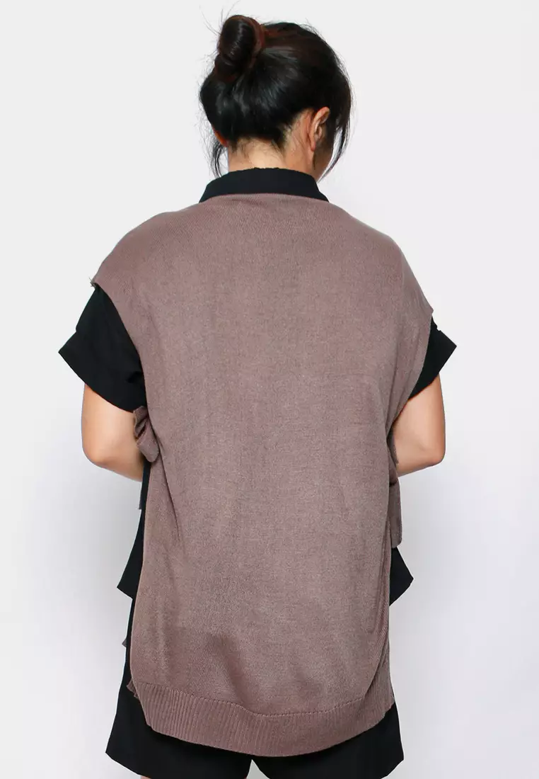 AUDRINA Side Ribbon Vest