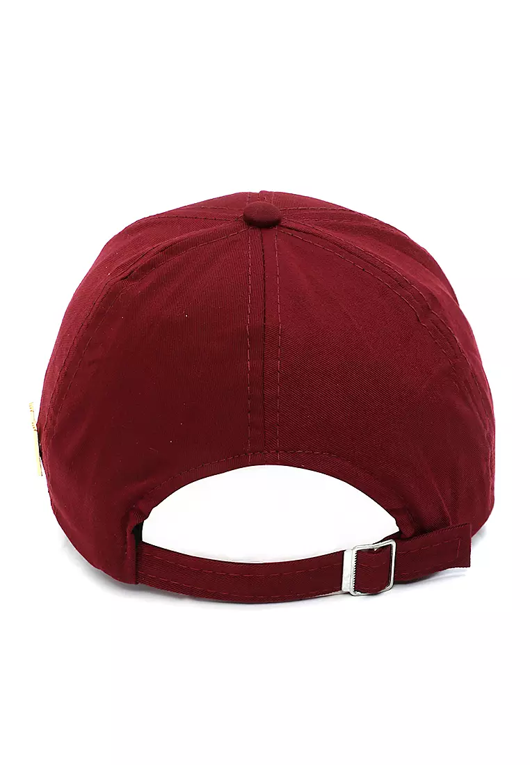 Drsh Topi Baseball Unisex Casual Sport Motive Stars Adjustable Material Cotton ORIGINAL - Maroon
