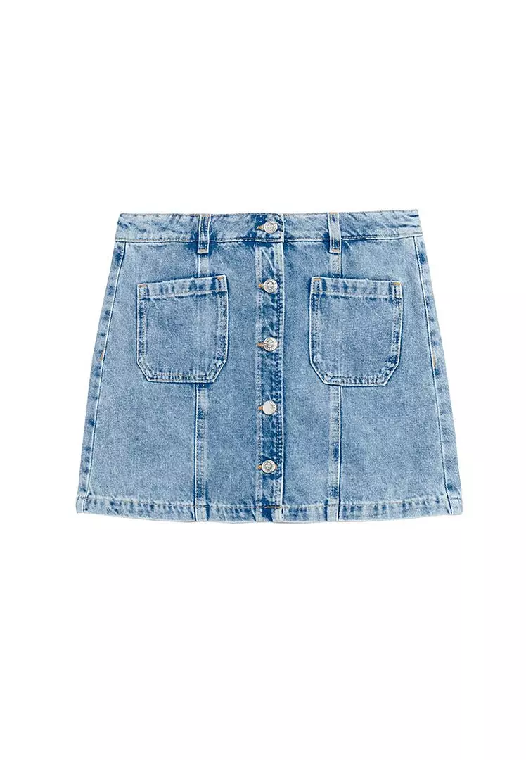 Long denim skirts best sale marks and spencer