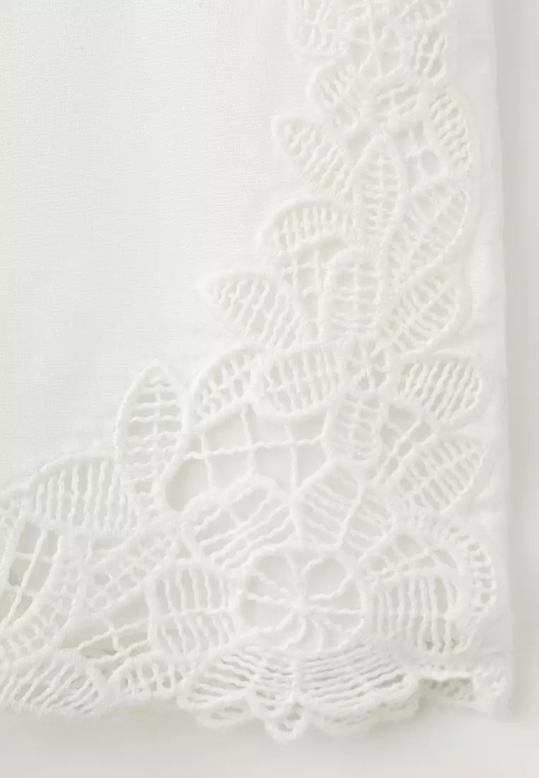 Embroidered Openwork Shorts