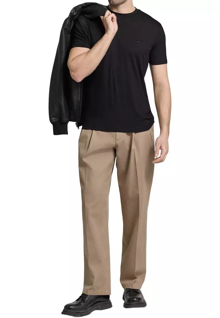 Men's Short Sleeved T-shirt in Black EM004586 AF13721