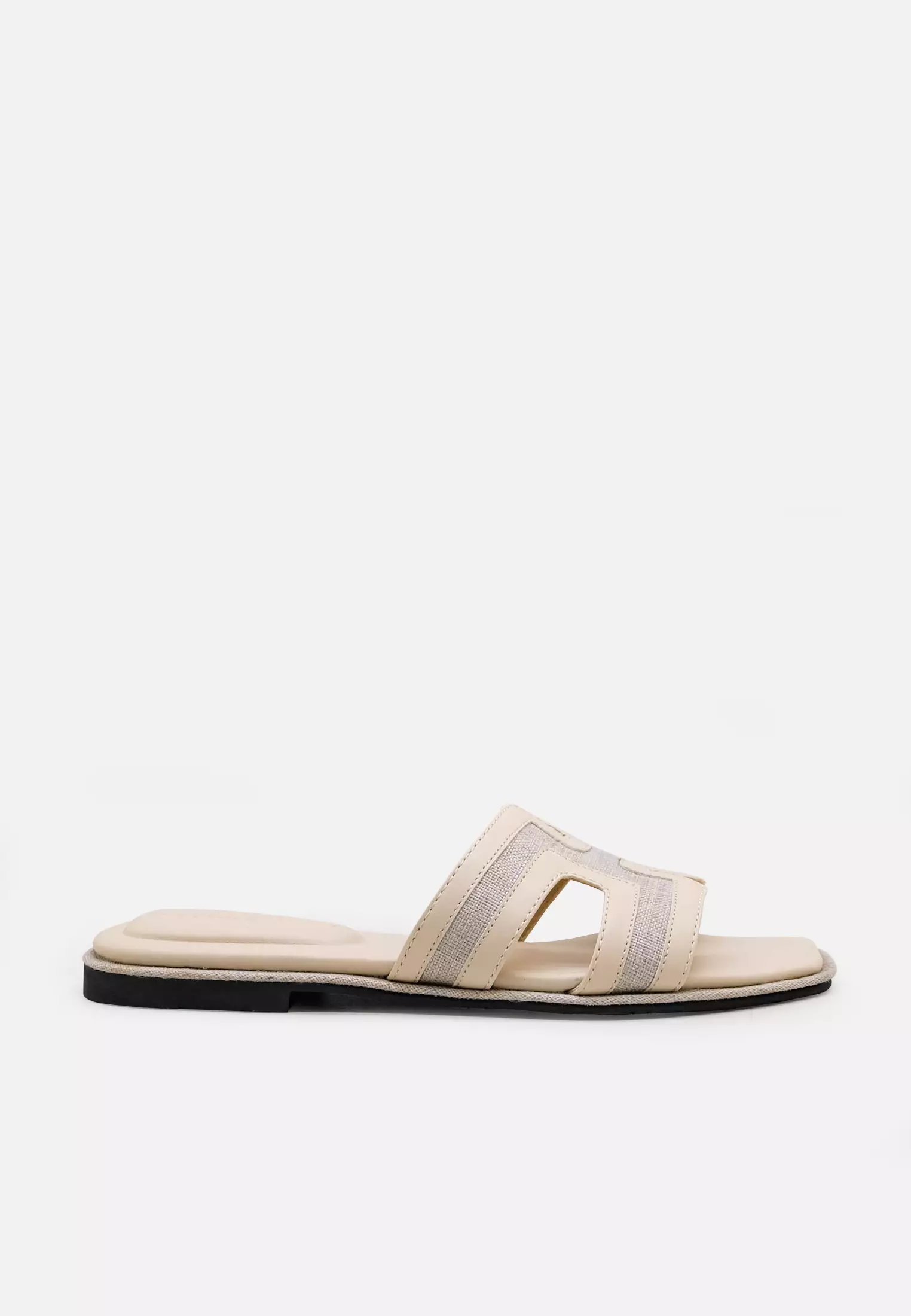 Harper Sandal Flat Slides Canvas Wanita