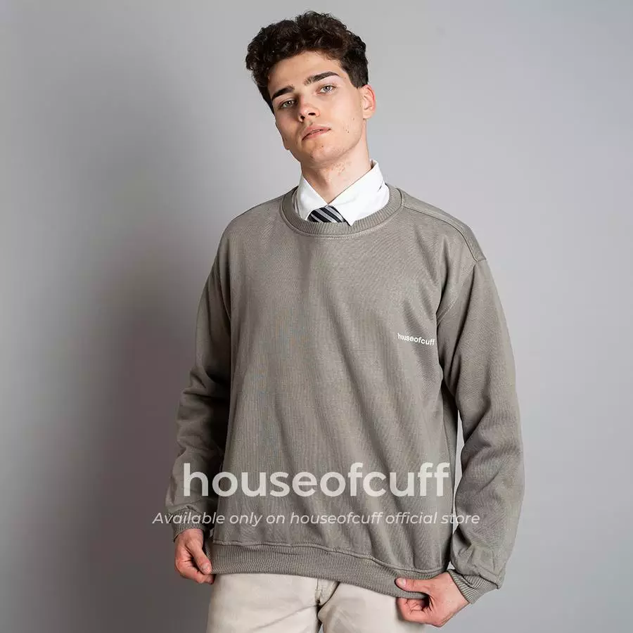 Houseofcuff sweater crewneck basic outer olive