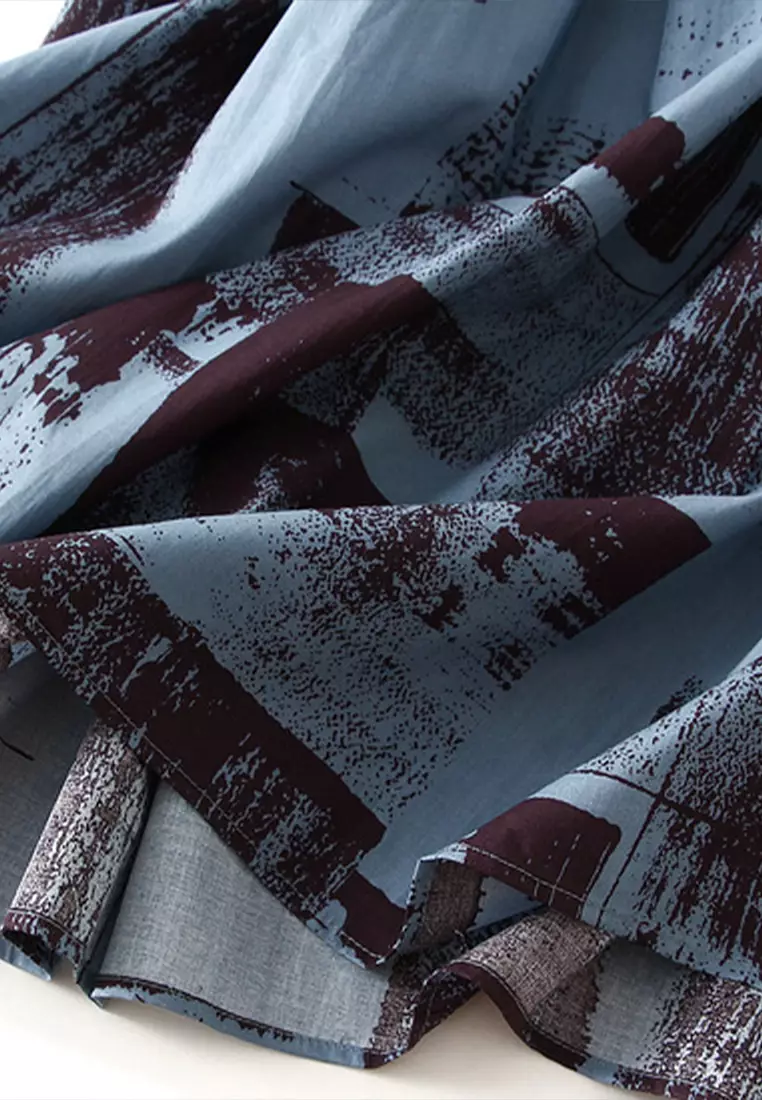 Ink Graffiti Printed A-line Skirt AF2302-2