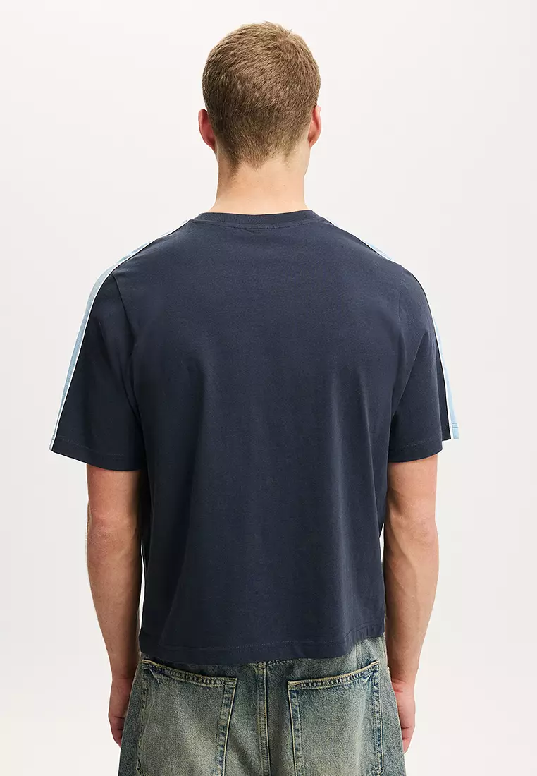 Cropped Fit Panel T-Shirt