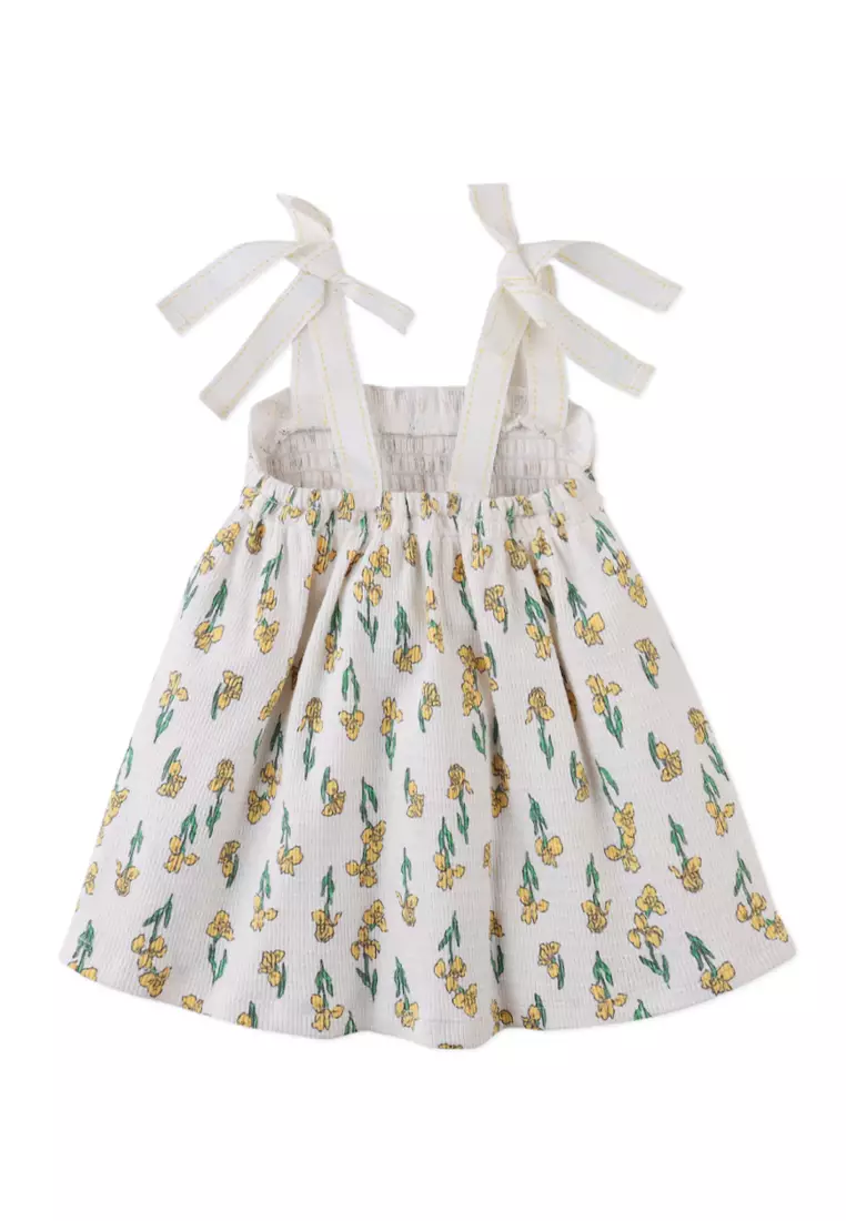 Baby Suzie Jersey Dress with Smocking & Bows