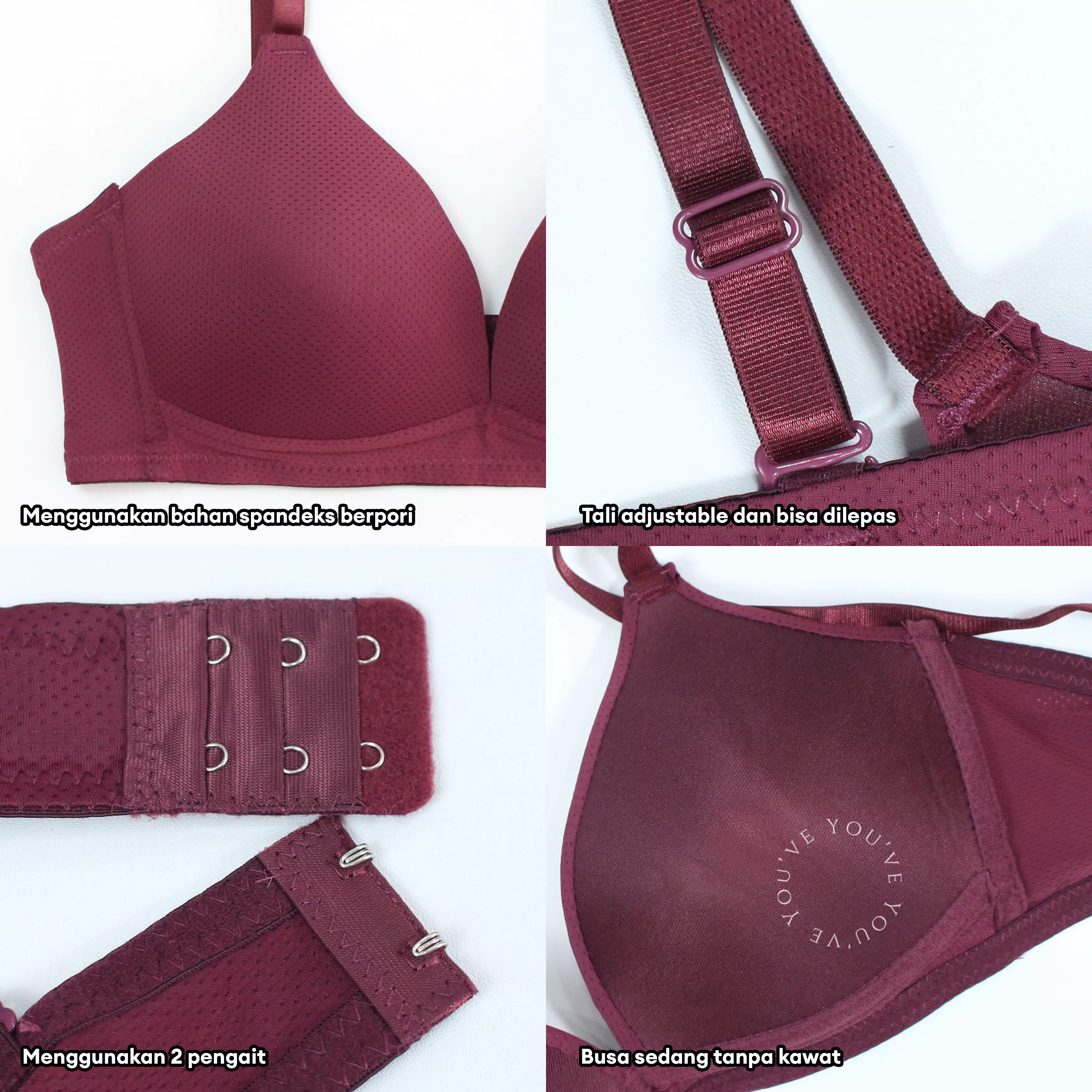 You’ve ( YouHave ) BH Bra Tanpa Kawat Busa Tipis Bahan Seamless Bra Ada Jahitan 100185