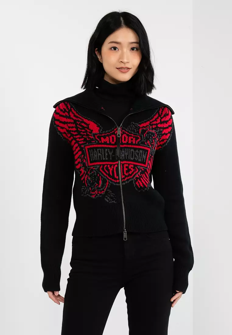 Buy Harley Davidson Eagle Zip Up Sweater 2024 Online ZALORA