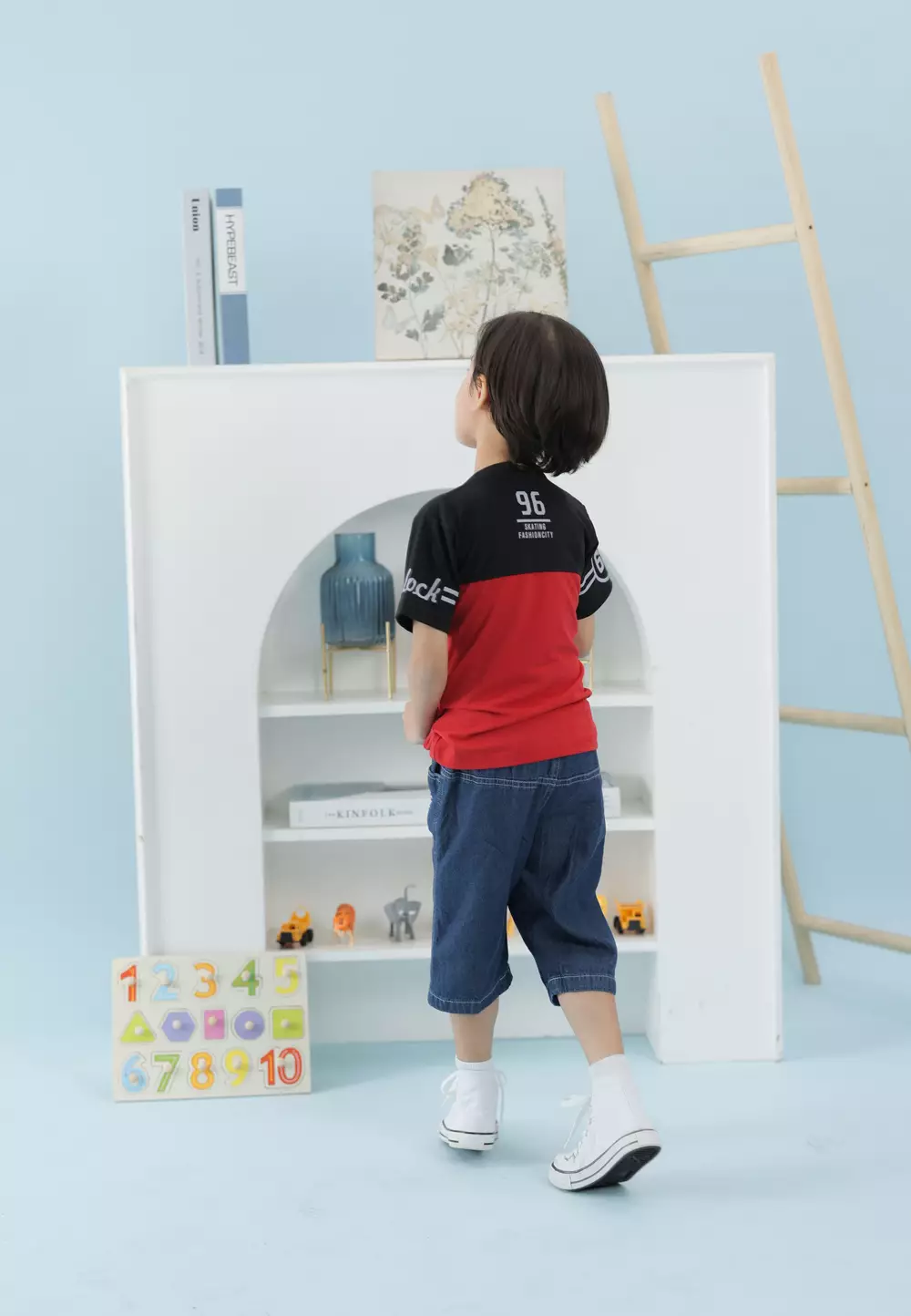 Wakakids Baju Atasan Kaos Anak Laki Laki Usia 1 Tahun Hingga 4 Tahun T-shirt Motif Just Do It 3936 Merah