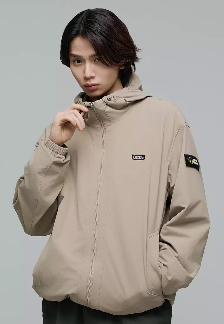 【NATIONAL GEOGRAPHIC】アルケロン 起毛 WOVEN HOODED ZIP-UP Unisex ARCHELON Woven Stretch Hooded Zip-Up Jacket -