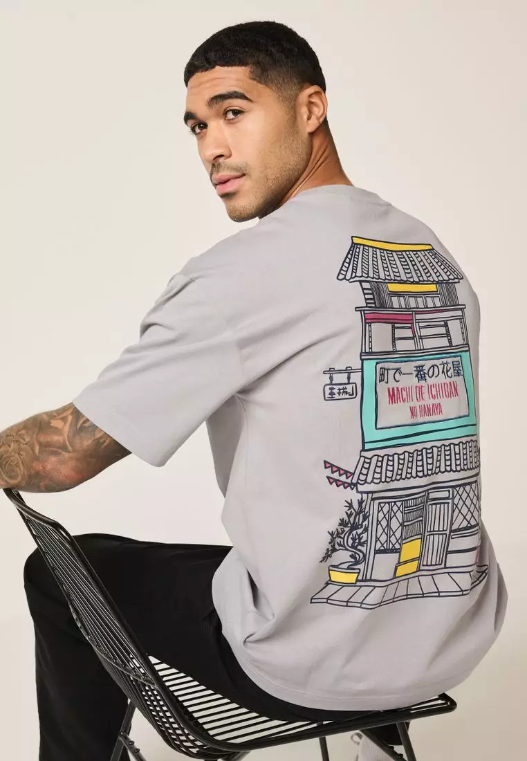 Graphic Print Heavy Weight T-Shirt Relaxed Fit