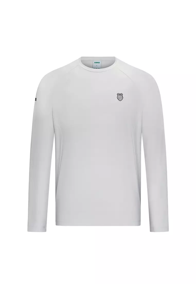 男裝 K-SWISS LOGO 內層磨毛長袖T裇