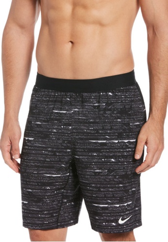 Nike black Nike Swim Men's Oxidized Stripe Lap 9" Volley Short - Boxer Liner F6C8EUS455BD51GS_1