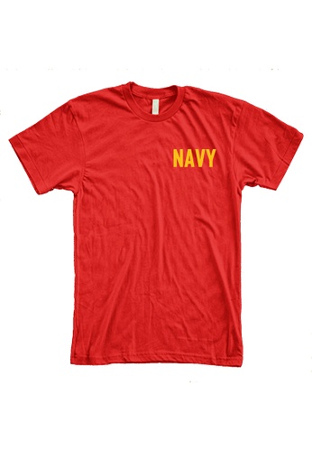 MRL Prints red Pocket Navy T-Shirt Frontliner C9D7DAA0F7E30BGS_1