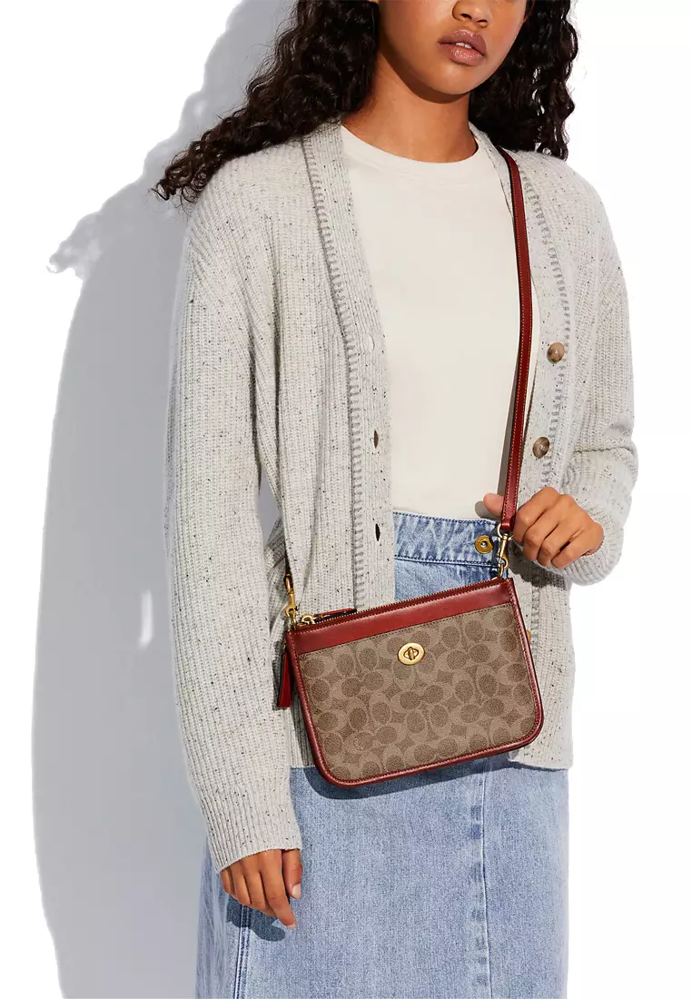 Coach turnlock flat online crossbody