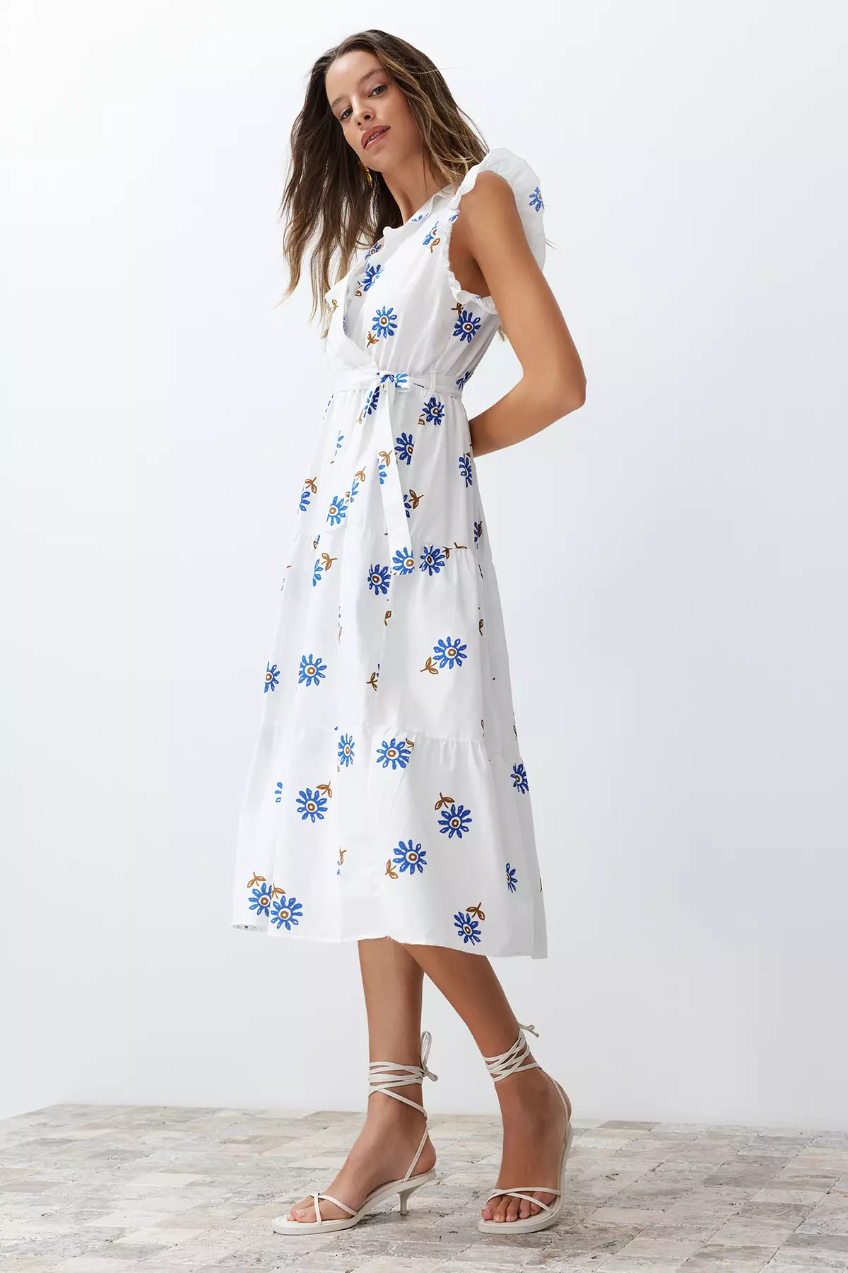 Tie Waist Midi Dress