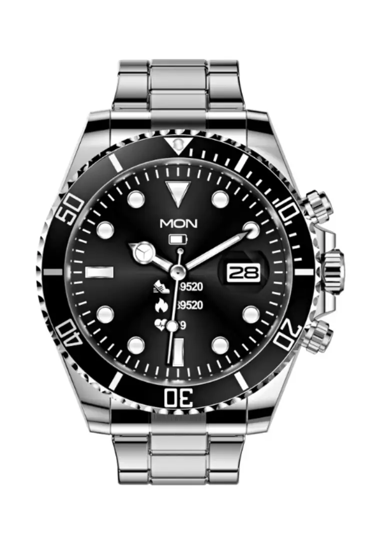 Smart Watch 46mm, Waterproof, Stainless Steel Bracelet