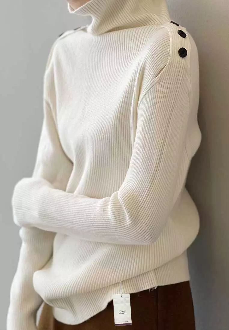 Cheap white turtleneck on sale sweater