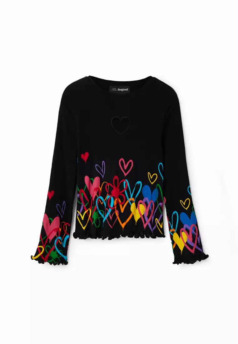 Desigual LOONEY TUNES DOUBLE SLEEVE - Long sleeved top - multi  coloured/multi-coloured 