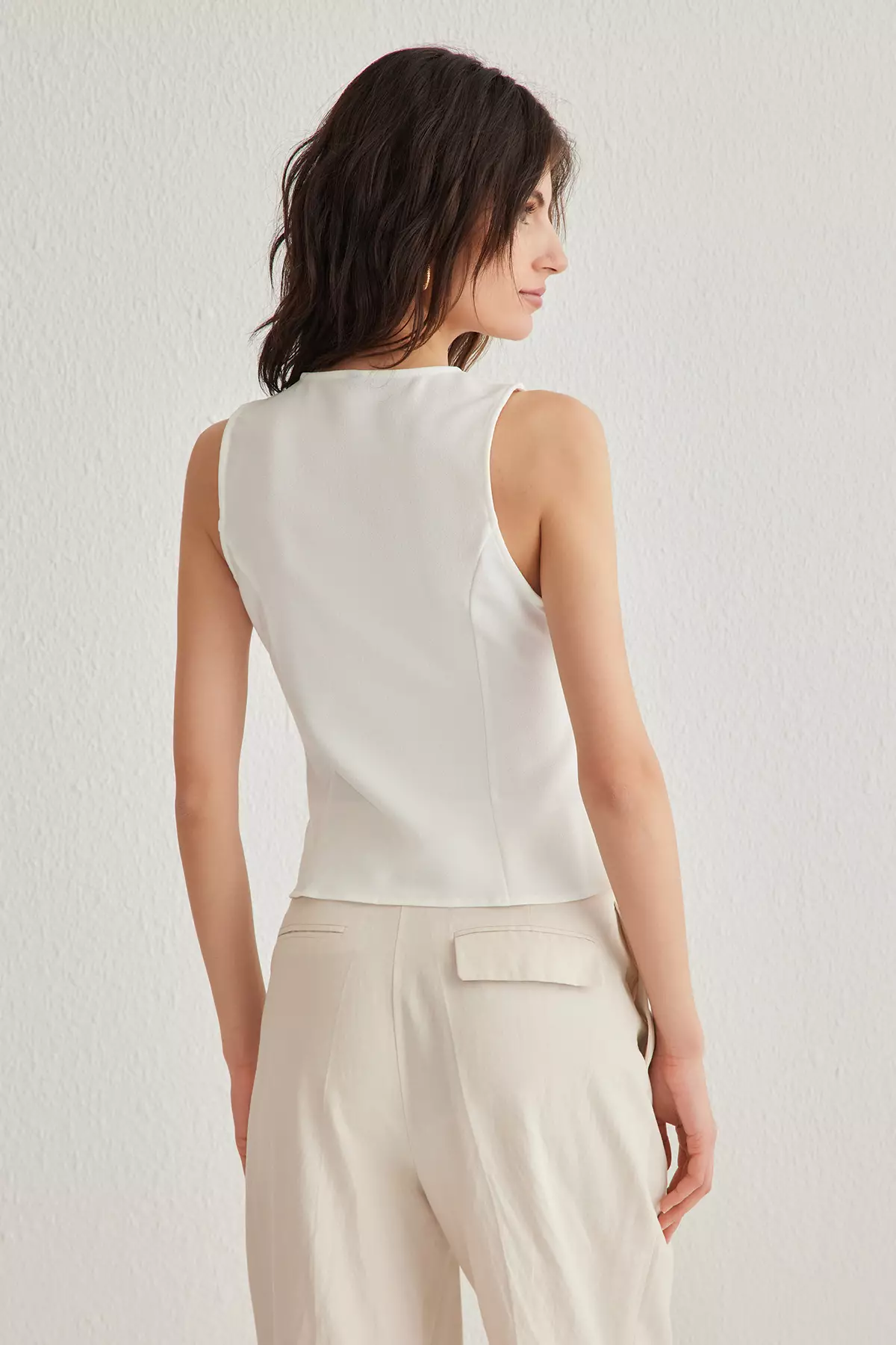 V-Neck Slim Fit Blouse