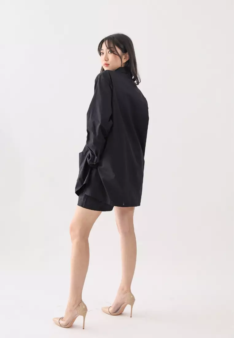 Ha Rin Blazer Set Black