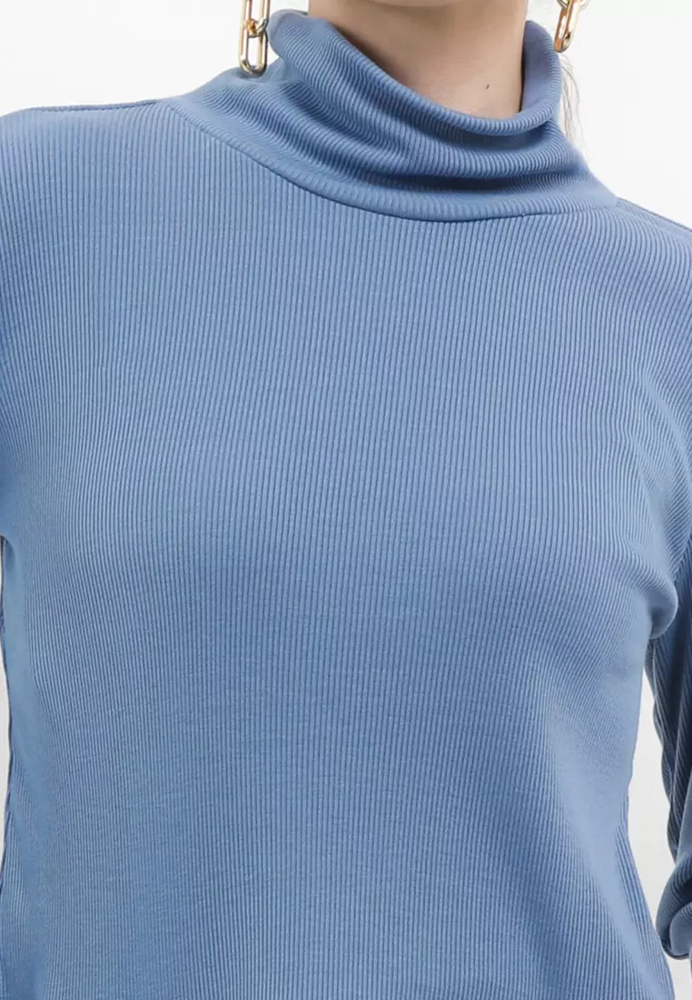 Rib Knit Turtleneck Top