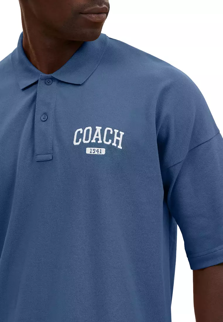 Relaxed Polo T-Shirt in Navy CO815