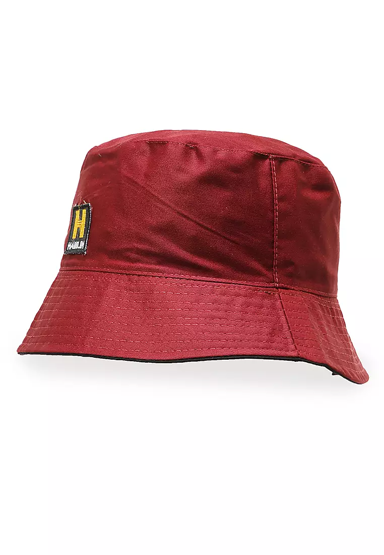 Zorke Hat Bucket Pria Casual Stylish Fashion Comfortable Material Cotton ORIGINAL - Black Maroon