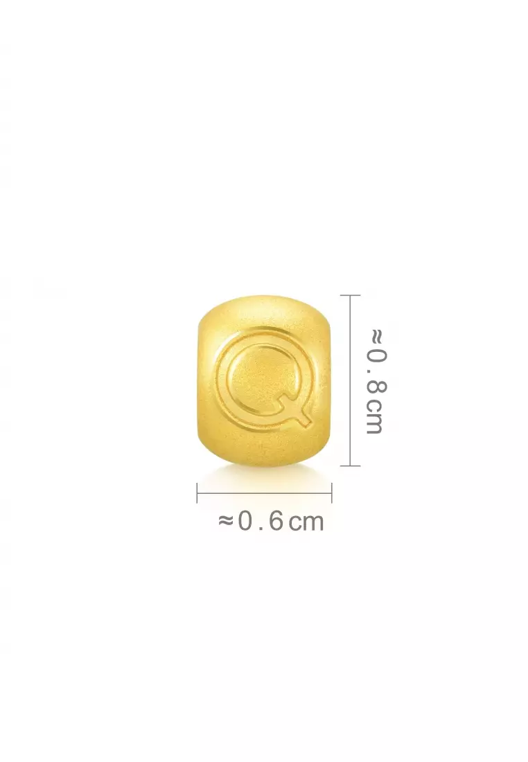 Charme 999 24K Gold Letter Q Alphabet Charm 92911C (Bracelet not included)