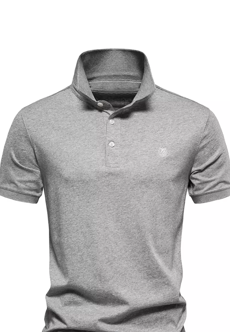 Embroidered Short Sleeve Polo Shirt AX-PL216