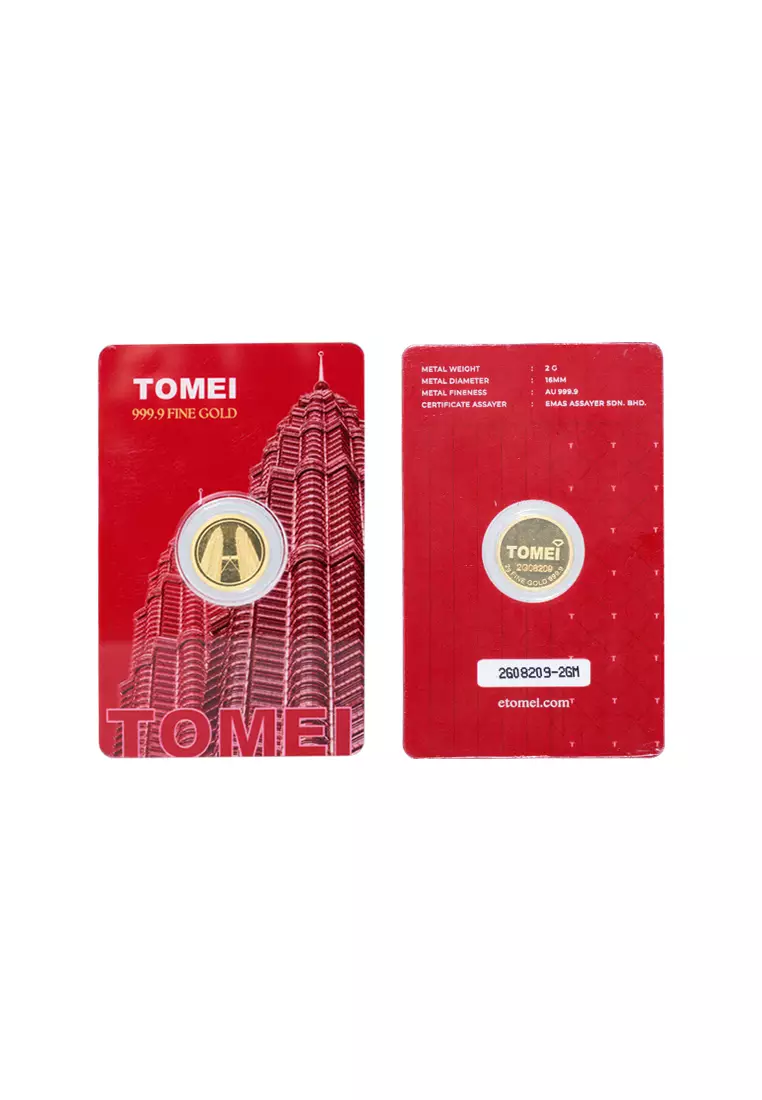 [Tomei Exclusive] KLCC Twin Towers Wafer | 2 Grams | Fine Gold 9999