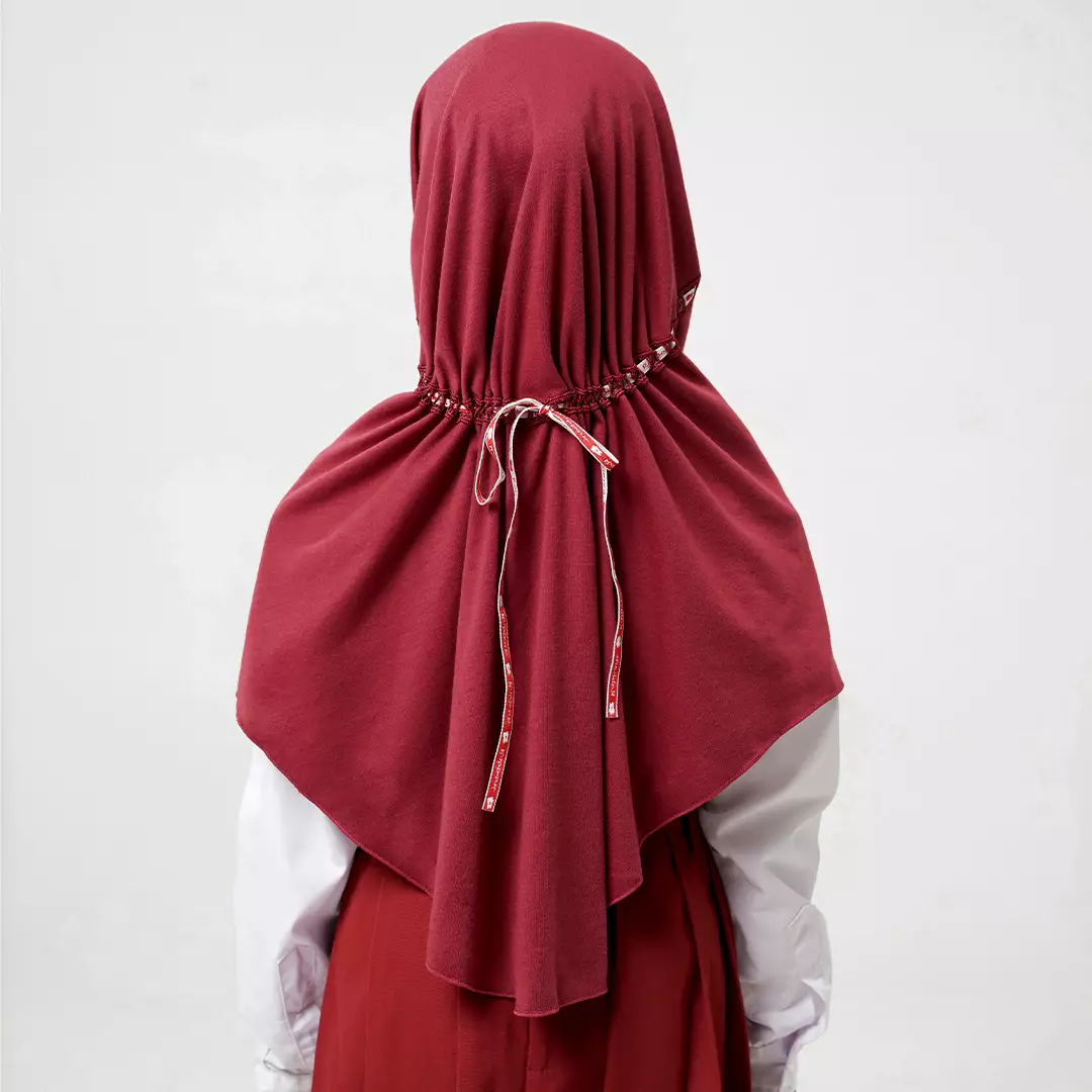 Rabbani - Jilbab / Hijab / Kerudung Sekolah Instan Hilux Exclusive - Merah Ati M