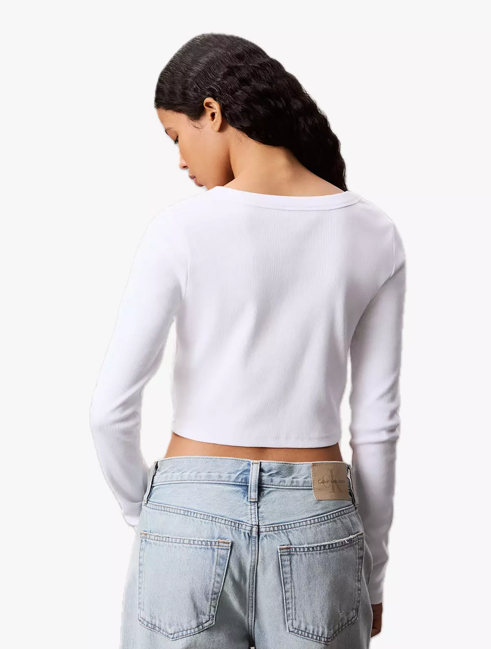 Calvin Klein - Cropped Ribbed Cotton Cardigan