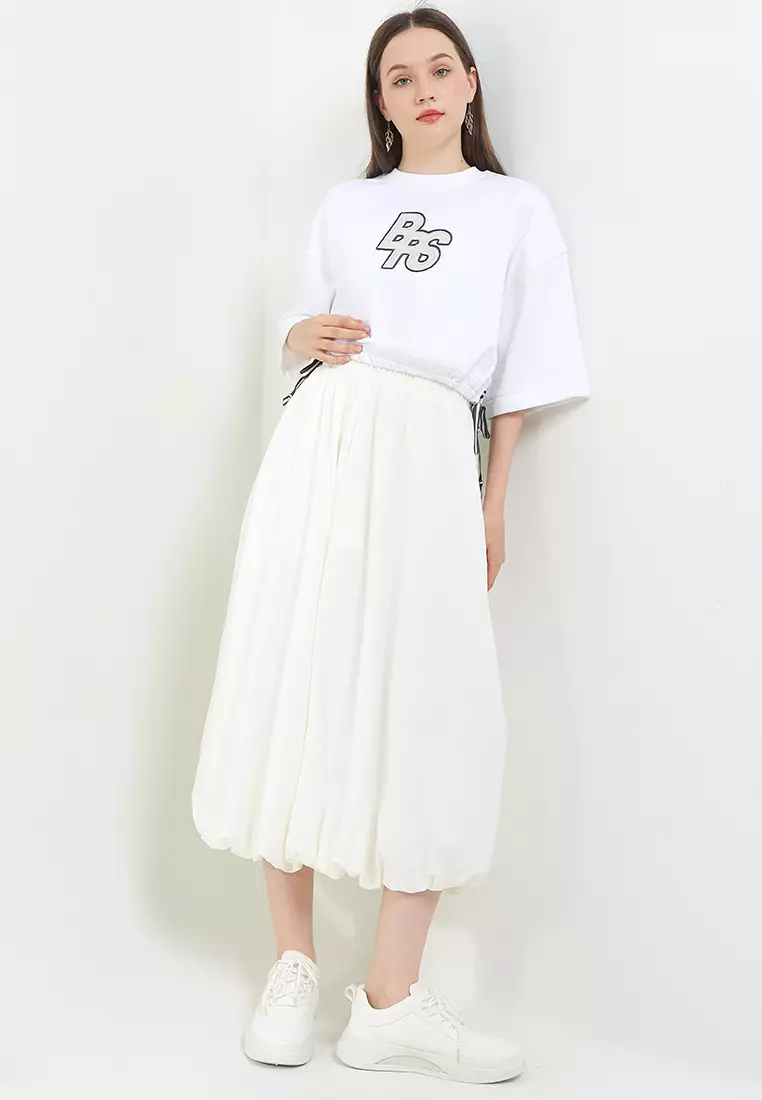 Sportswear Phoenix Fleece Short-Sleeve Cropped French Terry Top