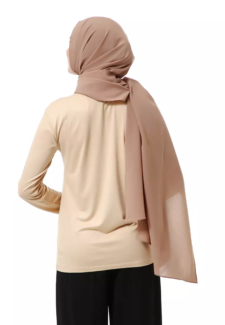 Marit Pashmina Syari Polos Muslimah Wanita Premium High Quality -  Ovaltine