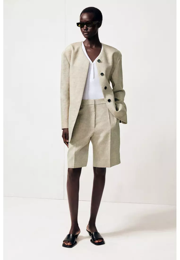TAILORED LINEN SHORTS