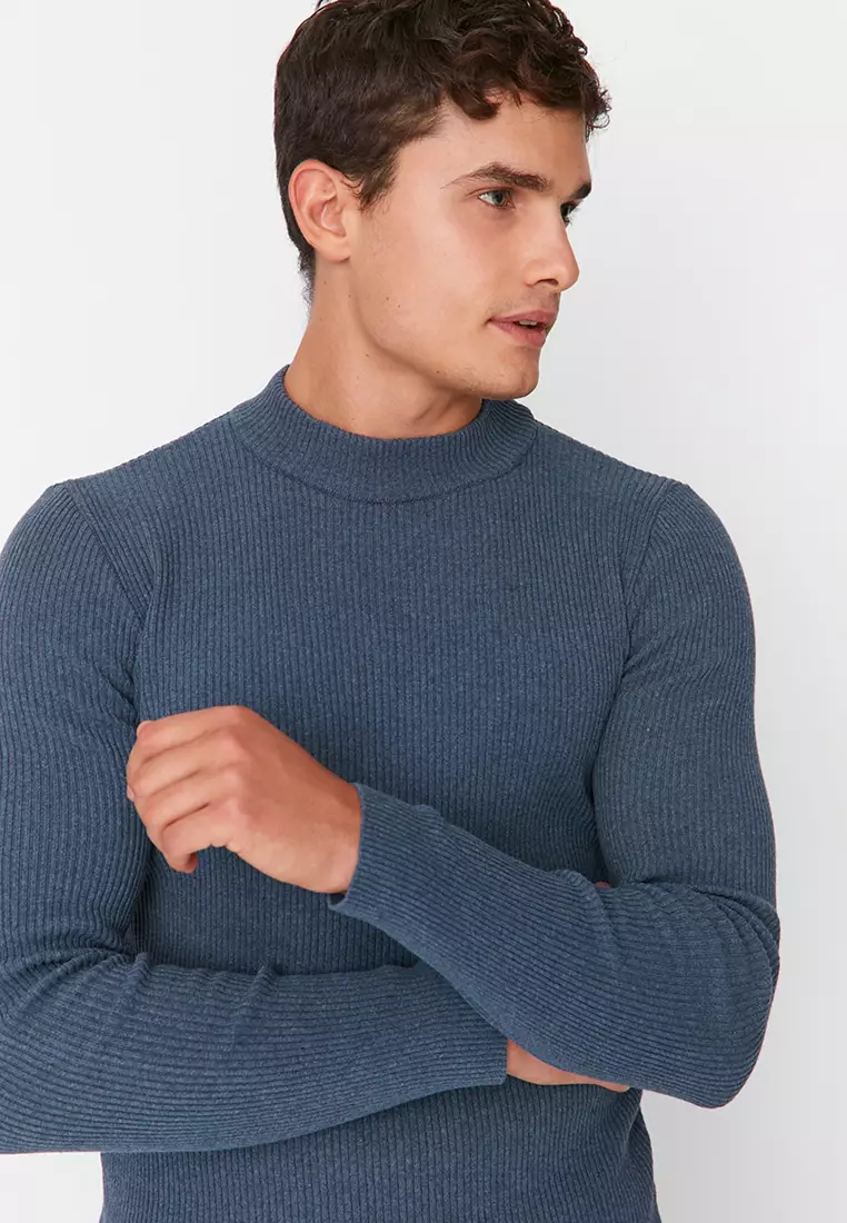 Buy Trendyol Slim Fit Mock Neck Sweater 2024 Online ZALORA Philippines