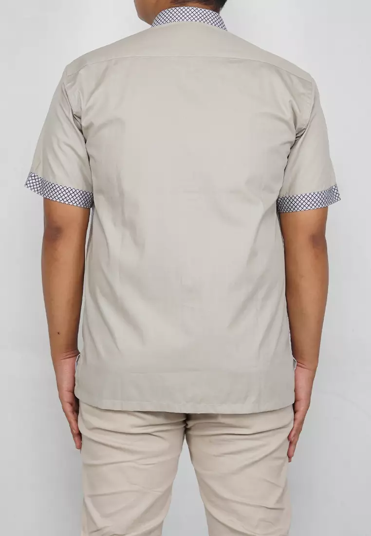 Crocodile KOKO Katun | Lengan Pendek Corak Kontemporer Kemeja | Relax Fit 1171