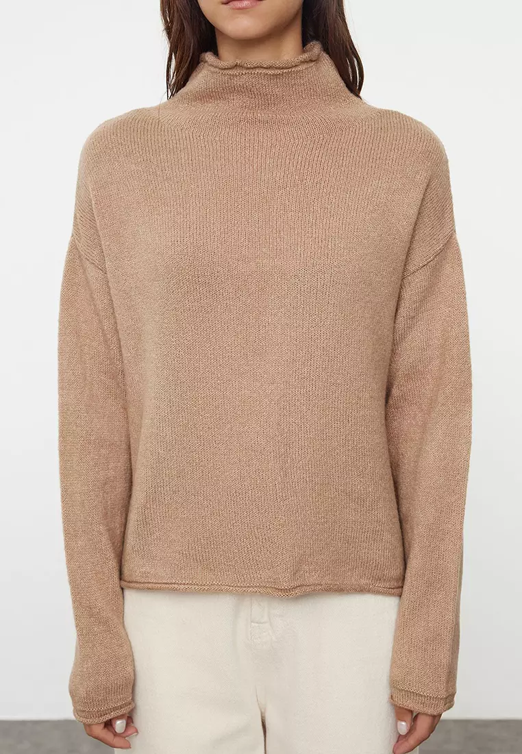 Tan oversized jumper online