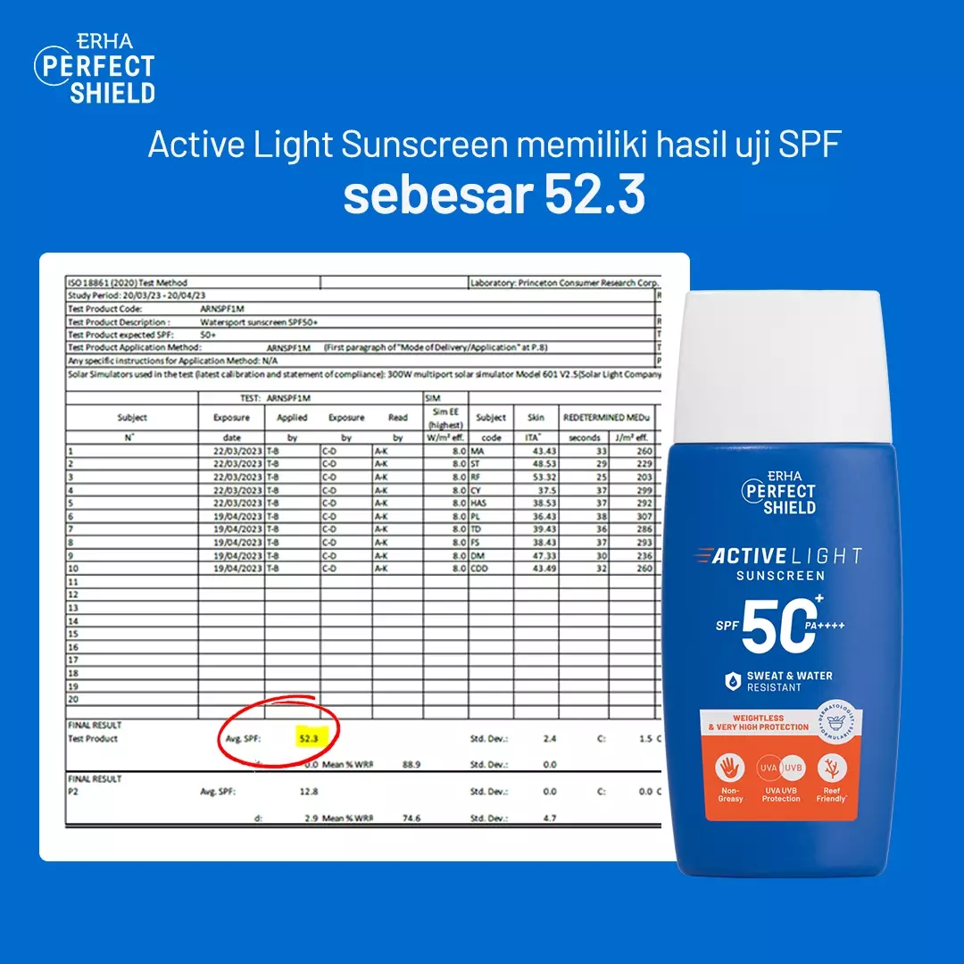 ERHA Perfect Shield Active light Sunscreen SPF 50+ PA++++