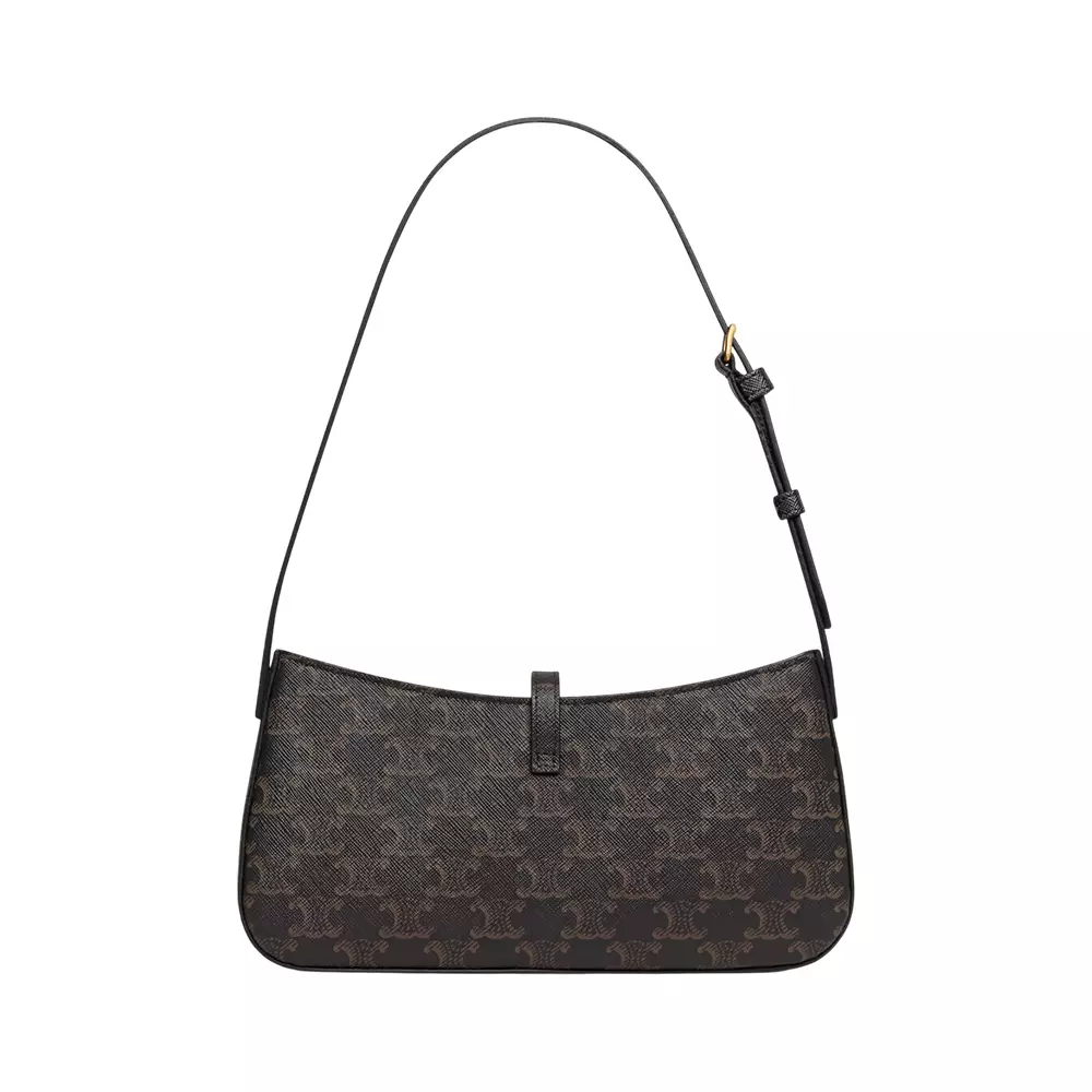 Tina Shoulder Bag Triomphe Canvas Black