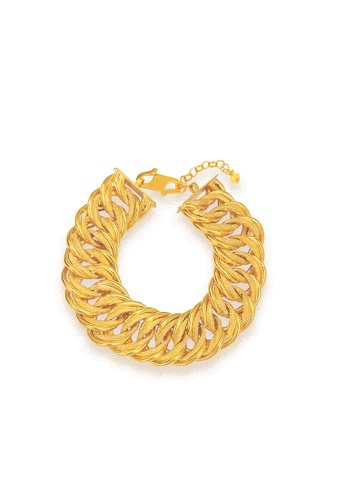 MJ Jewellery gold MJ Jewellery 375 Gold Double Coco Hollow Bracelet T027 (S Size) 2C056AC737D78CGS_1